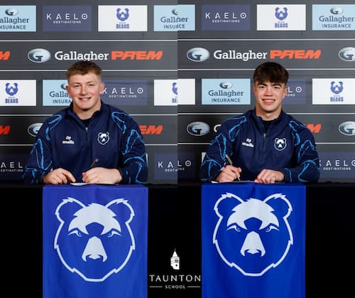 Two Taunton School students sign professional contracts with Bristol Bears